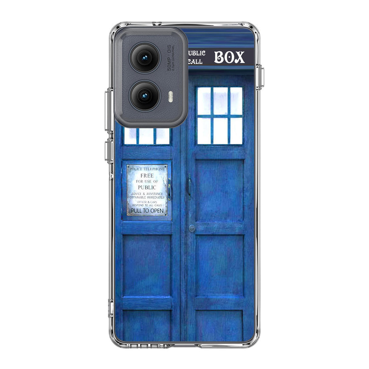 Blue Police Call Box Motorola Edge 2024 Case