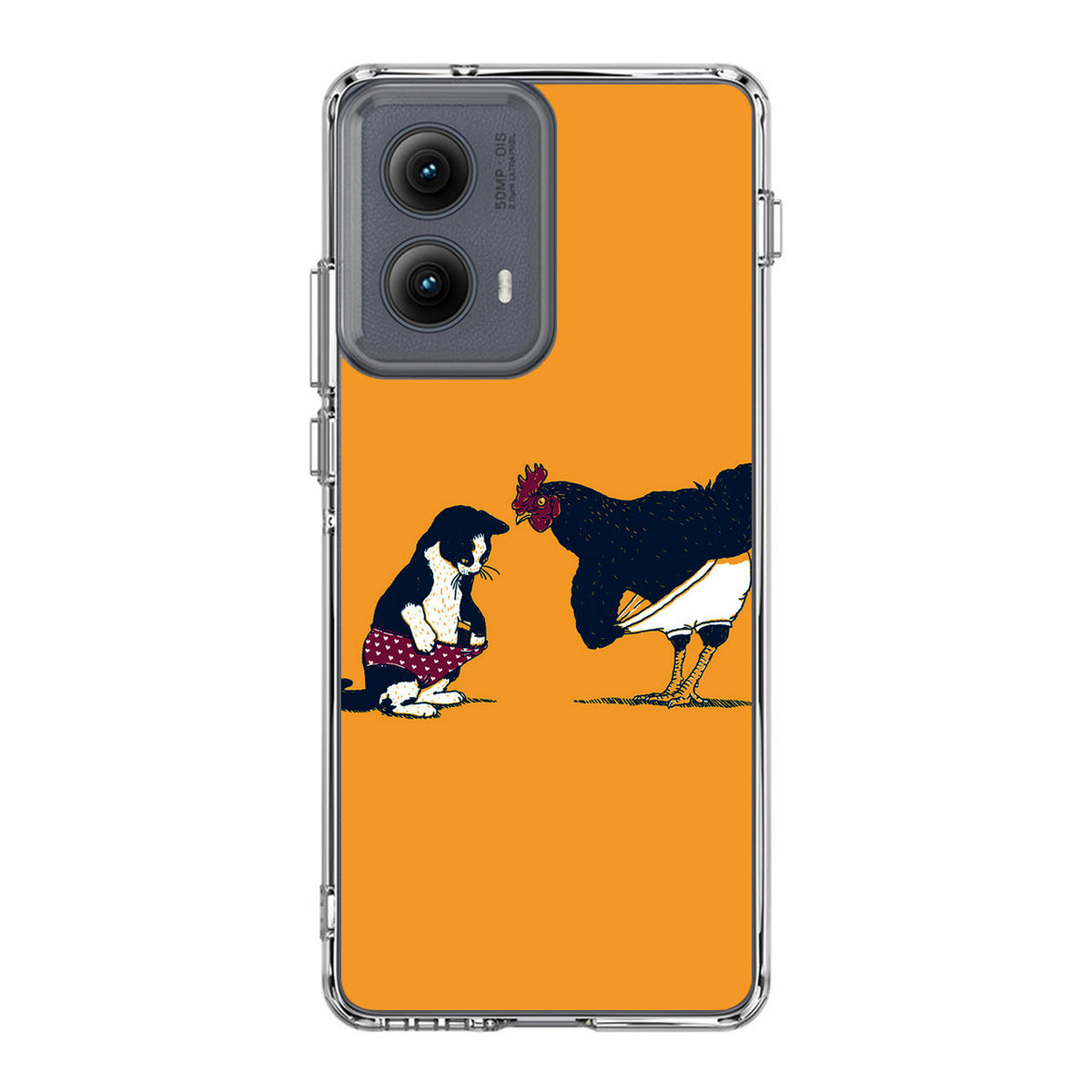Cat Chicken Yellow Underwear Cute Motorola Edge 2024 Case