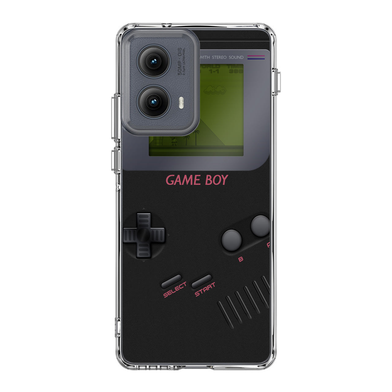 Game Boy Black Model Motorola Edge 2024 Case