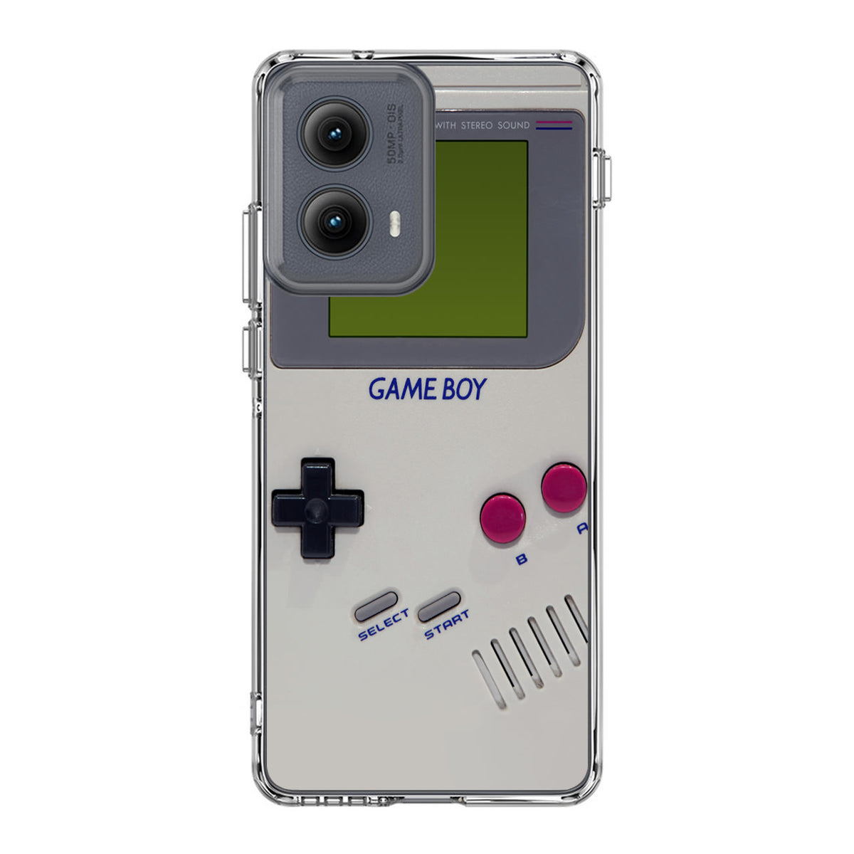 Game Boy Grey Model Motorola Edge 2024 Case