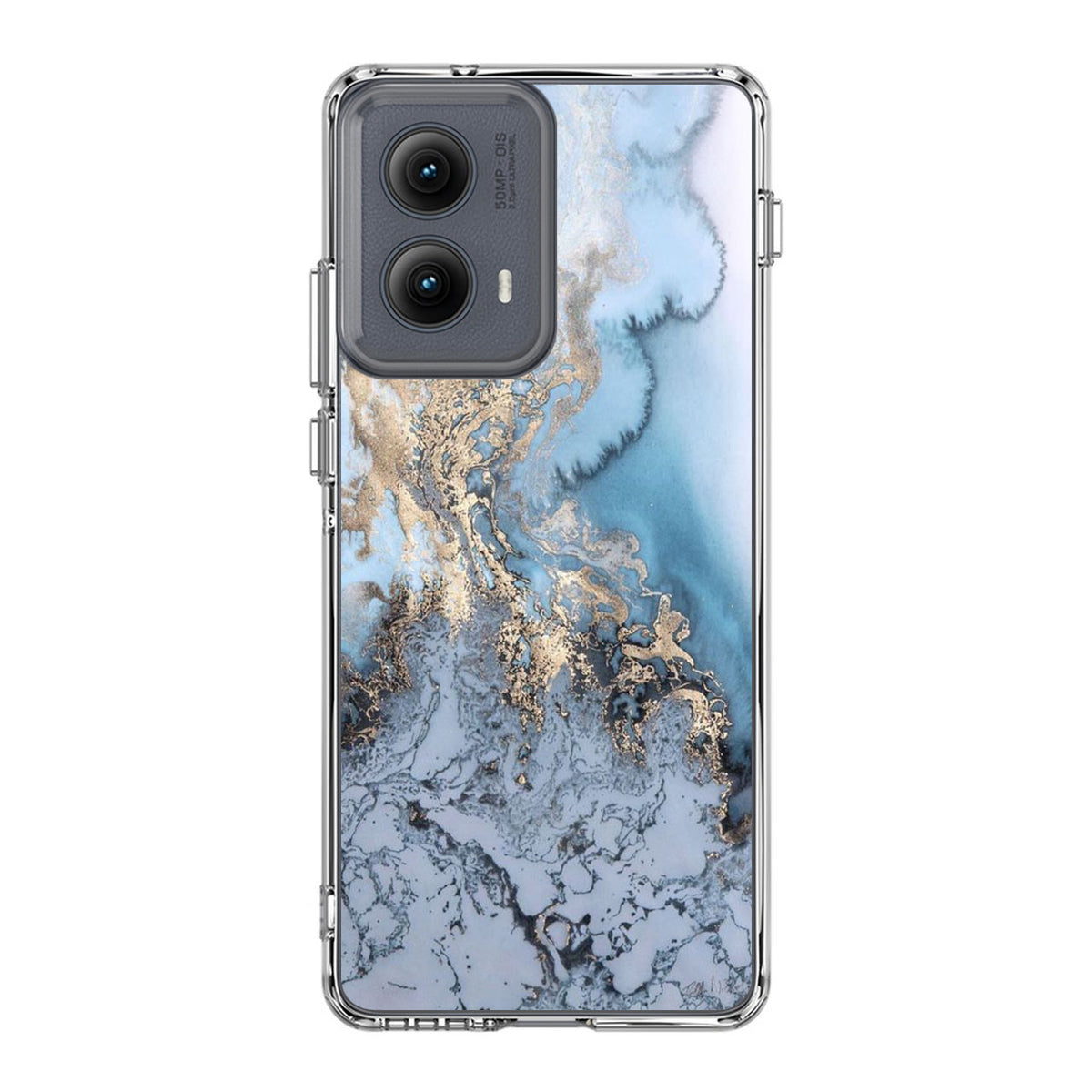 Golden Azure Marble Motorola Edge 2024 Case