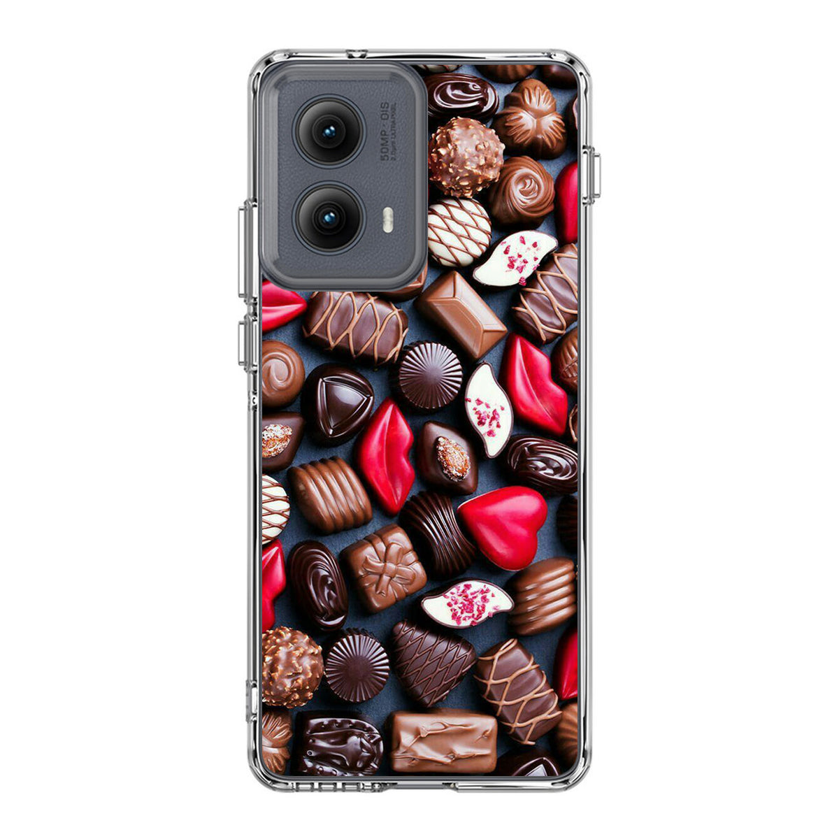 I Love Choco Pattern Motorola Edge 2024 Case