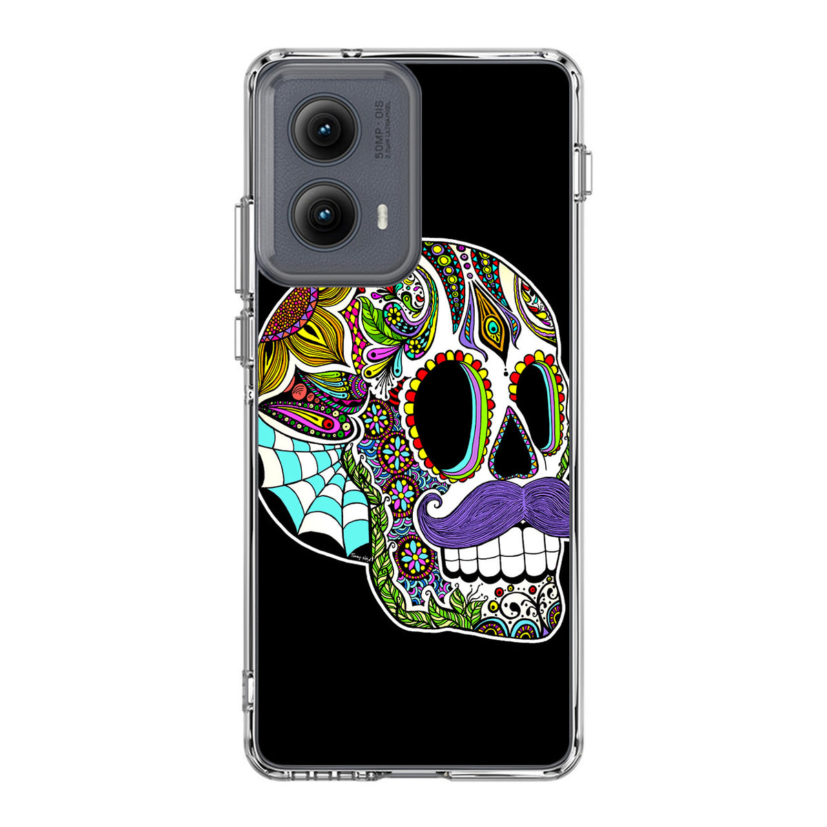 Mustache Sugar Skull Motorola Edge 2024 Case
