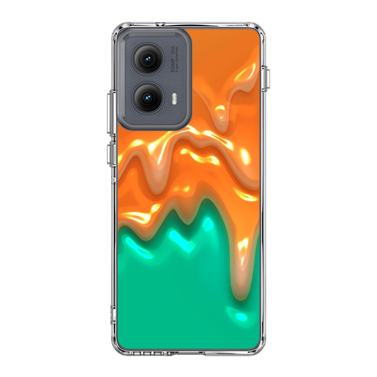 Orange Paint Dripping Motorola Edge 2024 Case