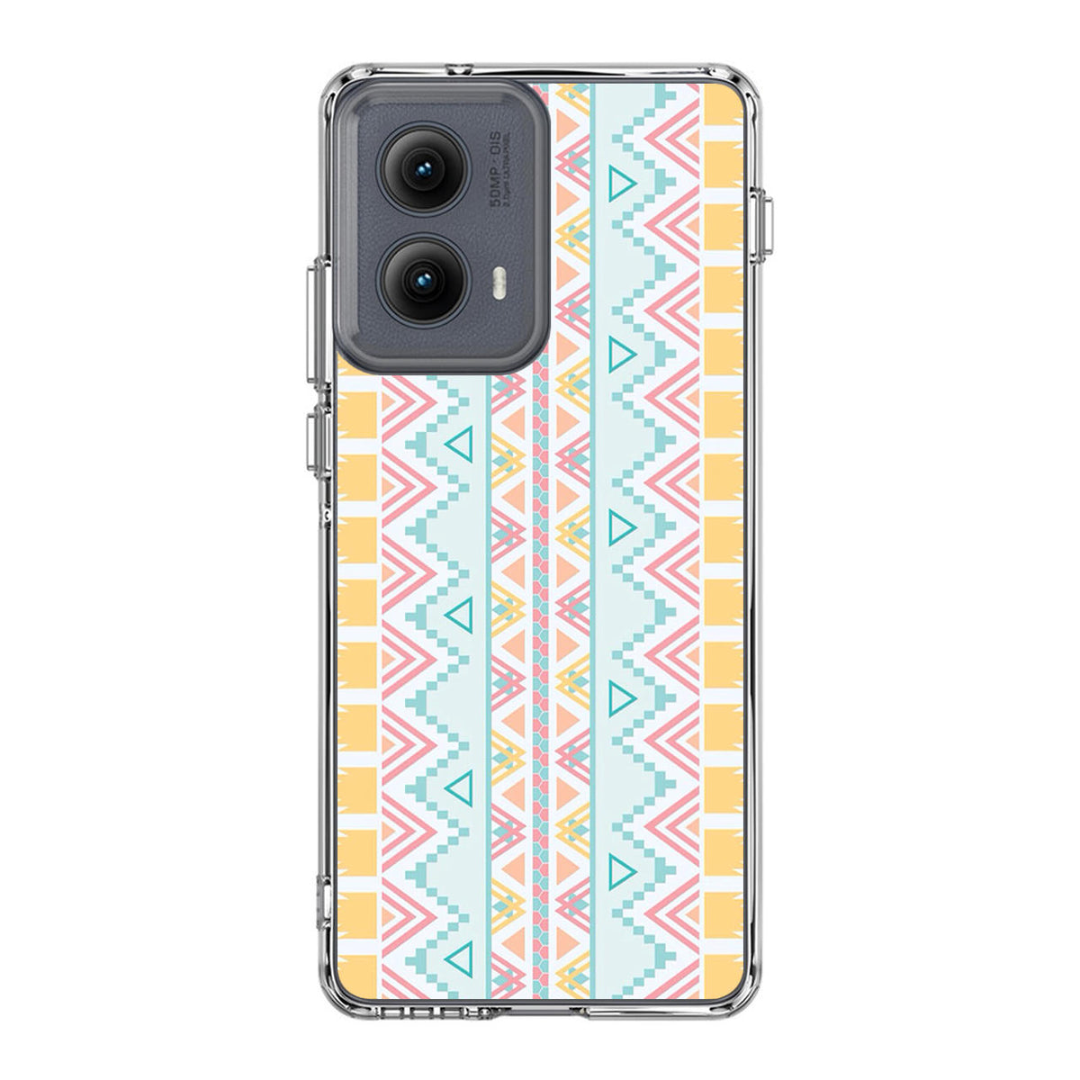 Peach Aztec Pattern Motorola Edge 2024 Case