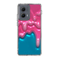 Pink Paint Dripping Motorola Edge 2024 Case