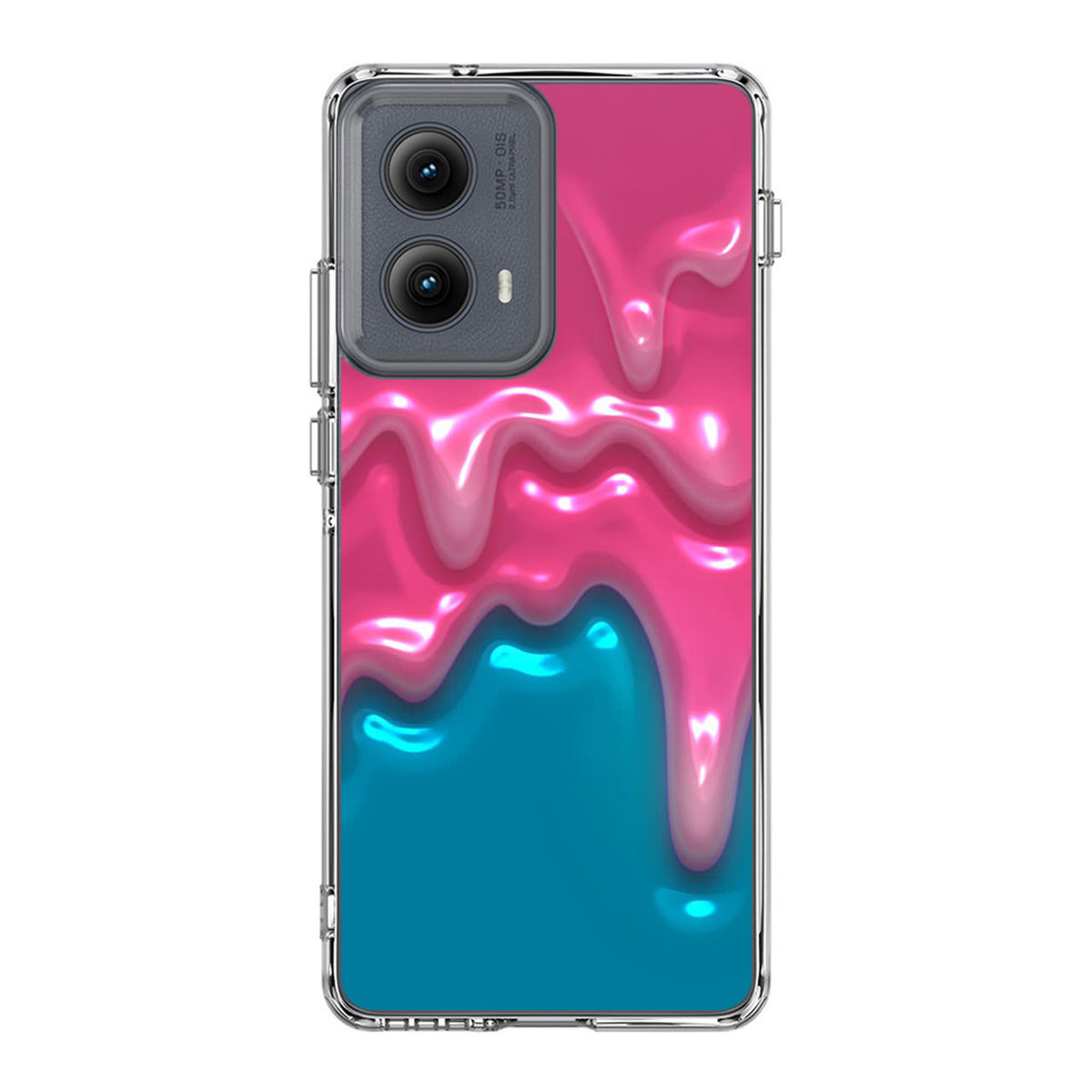 Pink Paint Dripping Motorola Edge 2024 Case