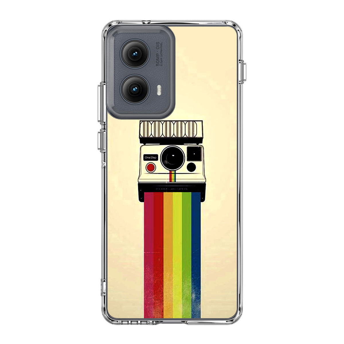 Polaroid Camera Colorful Rainbow Motorola Edge 2024 Case