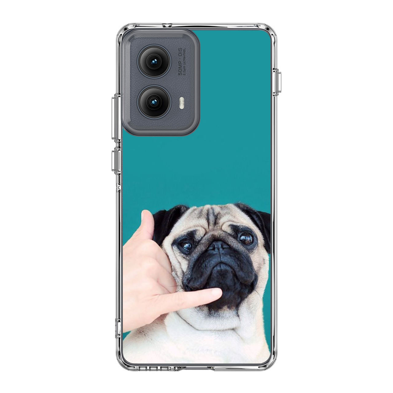 Pug is on the Phone Motorola Edge 2024 Case