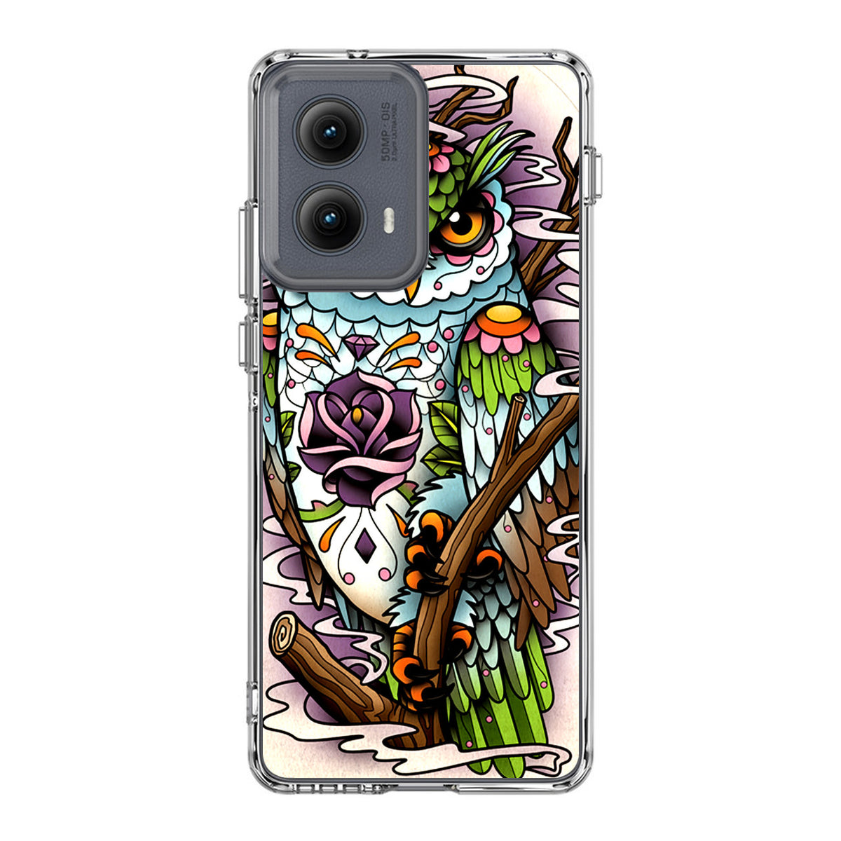 Sugar Skull Owl Tattoo Motorola Edge 2024 Case