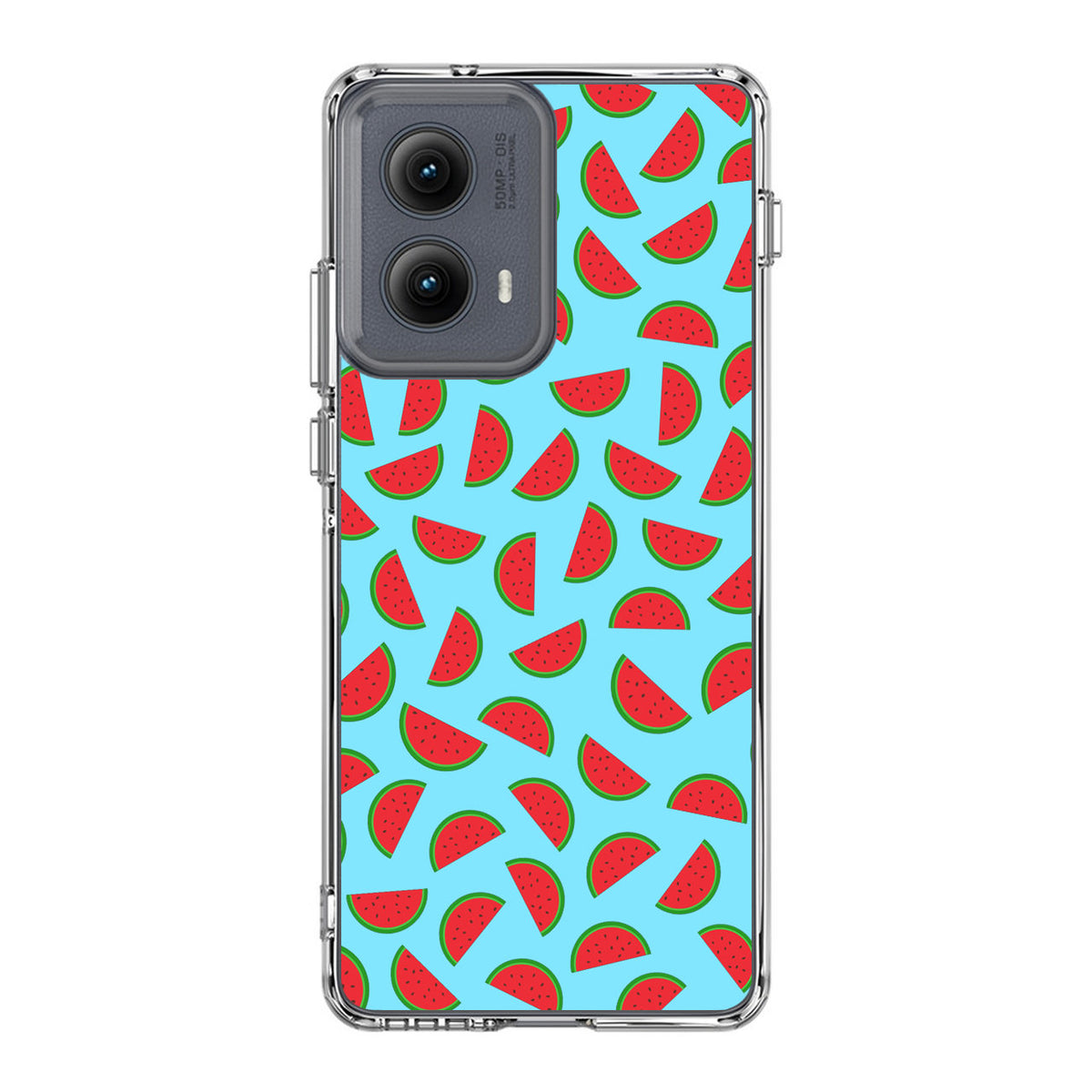Watermelon Fruit Pattern Blue Motorola Edge 2024 Case