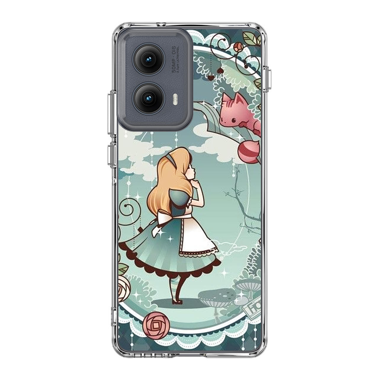 Alice And Cheshire Cat Poster Motorola Edge 2024 Case