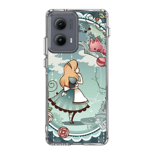 Alice And Cheshire Cat Poster Motorola Edge 2024 Case