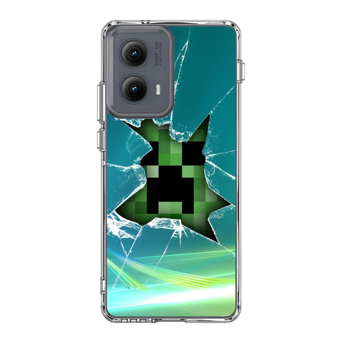 Creeper Glass Broken Green Motorola Edge 2024 Case
