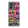 Rainbow Unicorn Quote Motorola Edge 2024 Case