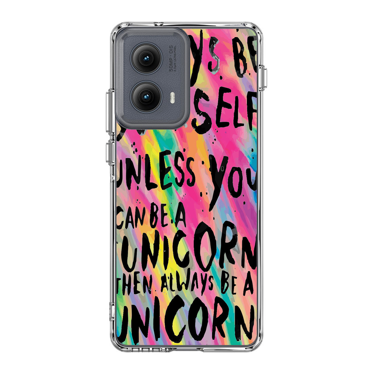 Rainbow Unicorn Quote Motorola Edge 2024 Case