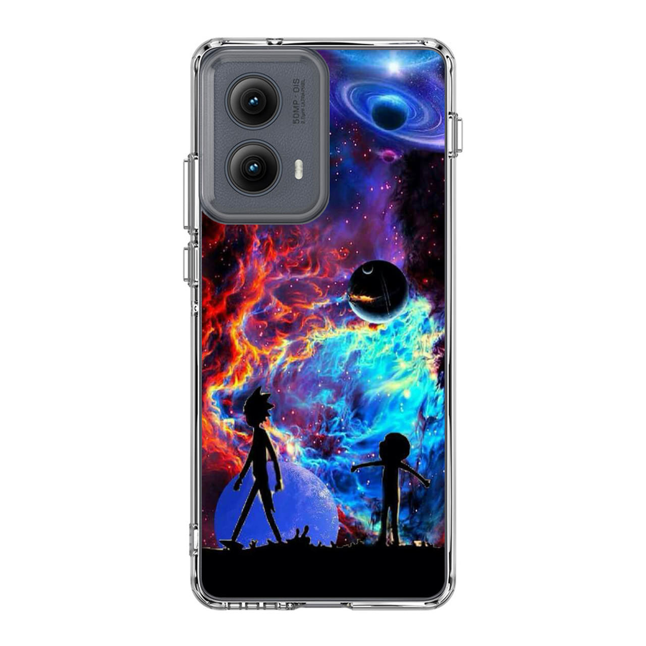 Rick And Morty Flat Galaxy Motorola Edge 2024 Case