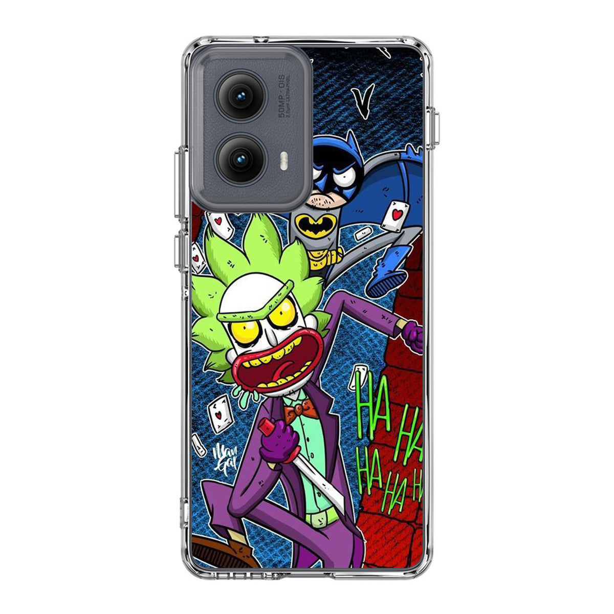 Rick And Morty Bat And Joker Clown Motorola Edge 2024 Case
