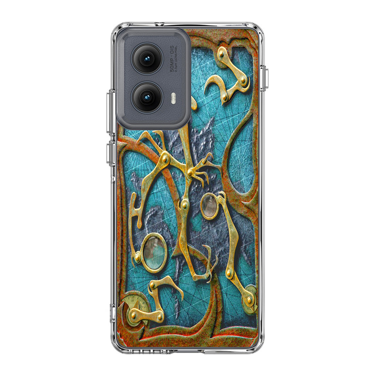Steampunk Book Cover Motorola Edge 2024 Case