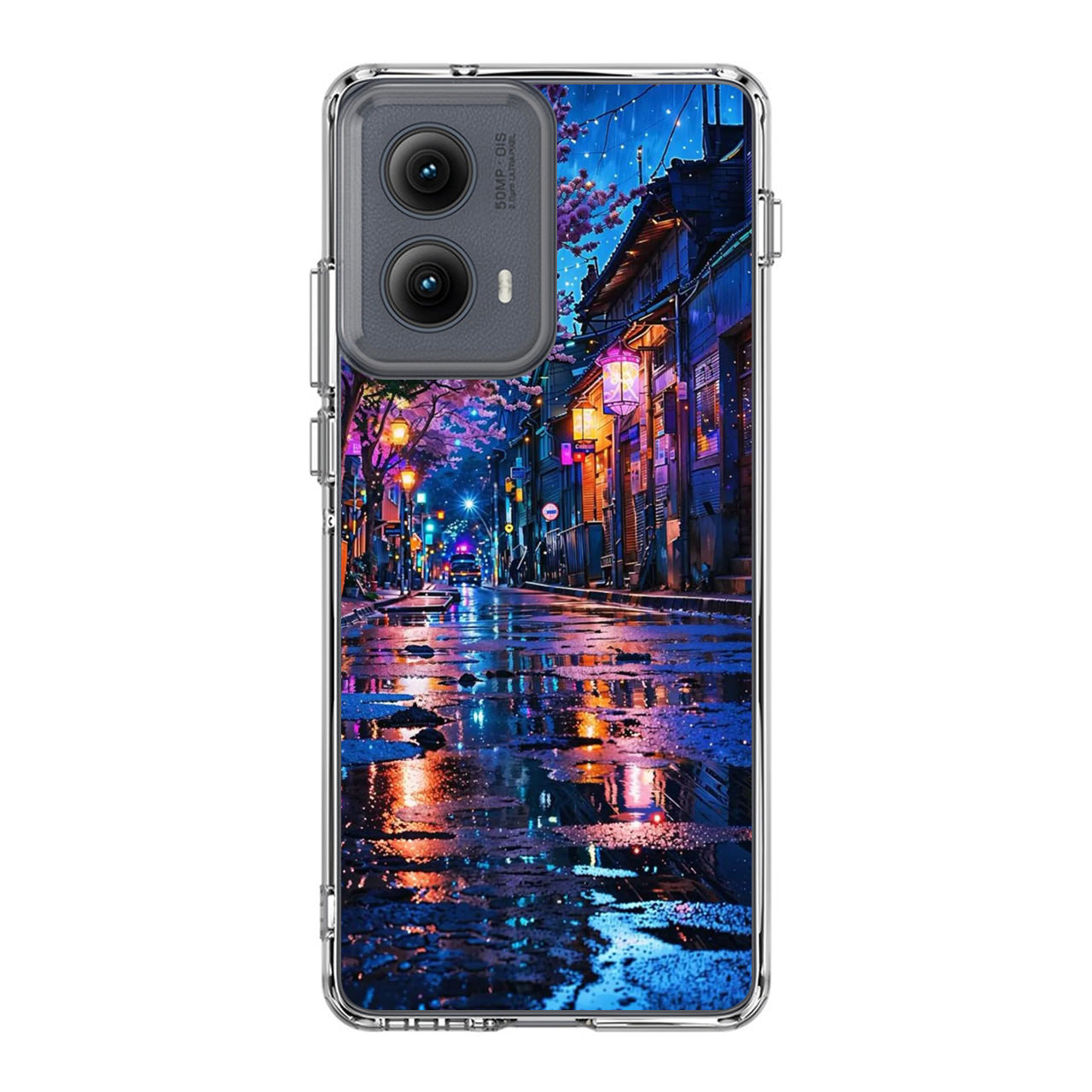 Midnight Sakura Glow Motorola Edge 2024 Case