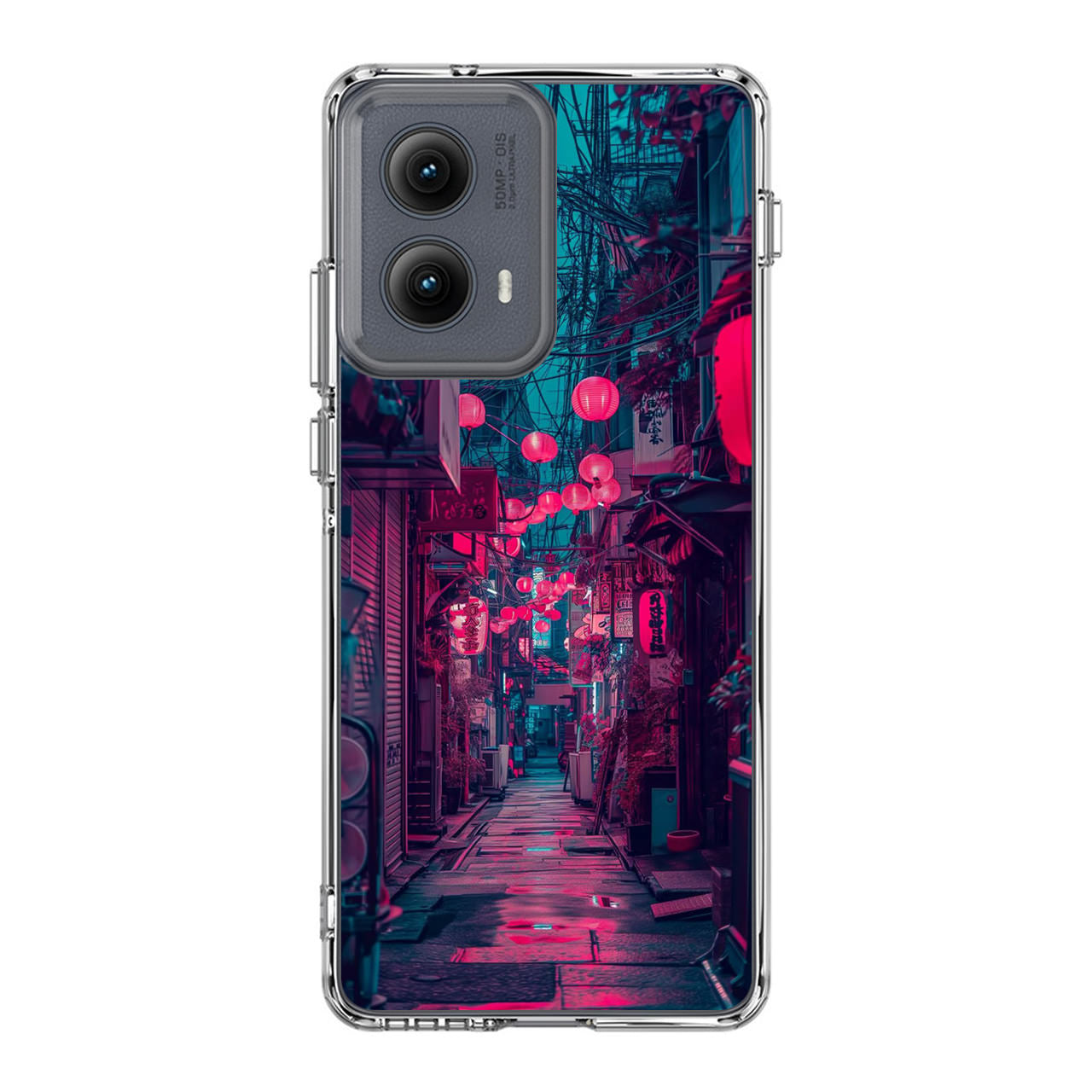 Neon Veins of the Night Market Motorola Edge 2024 Case