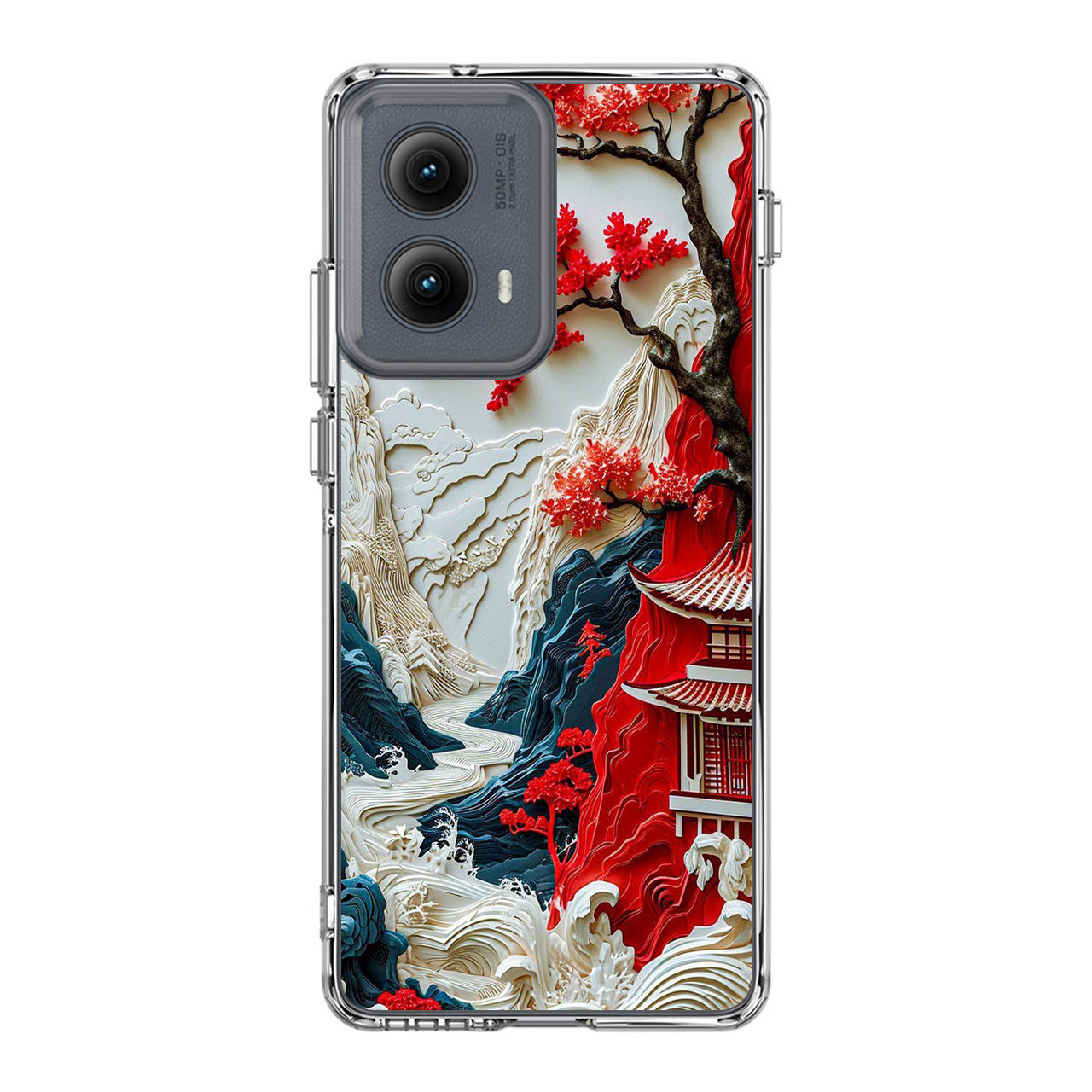 Whispers of the Crimson Zen Motorola Edge 2024 Case