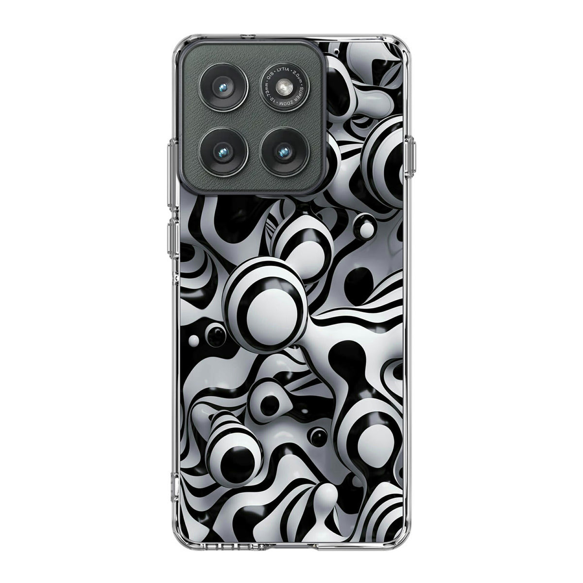 Abstract Art Black White Motorola Edge 2025 Case