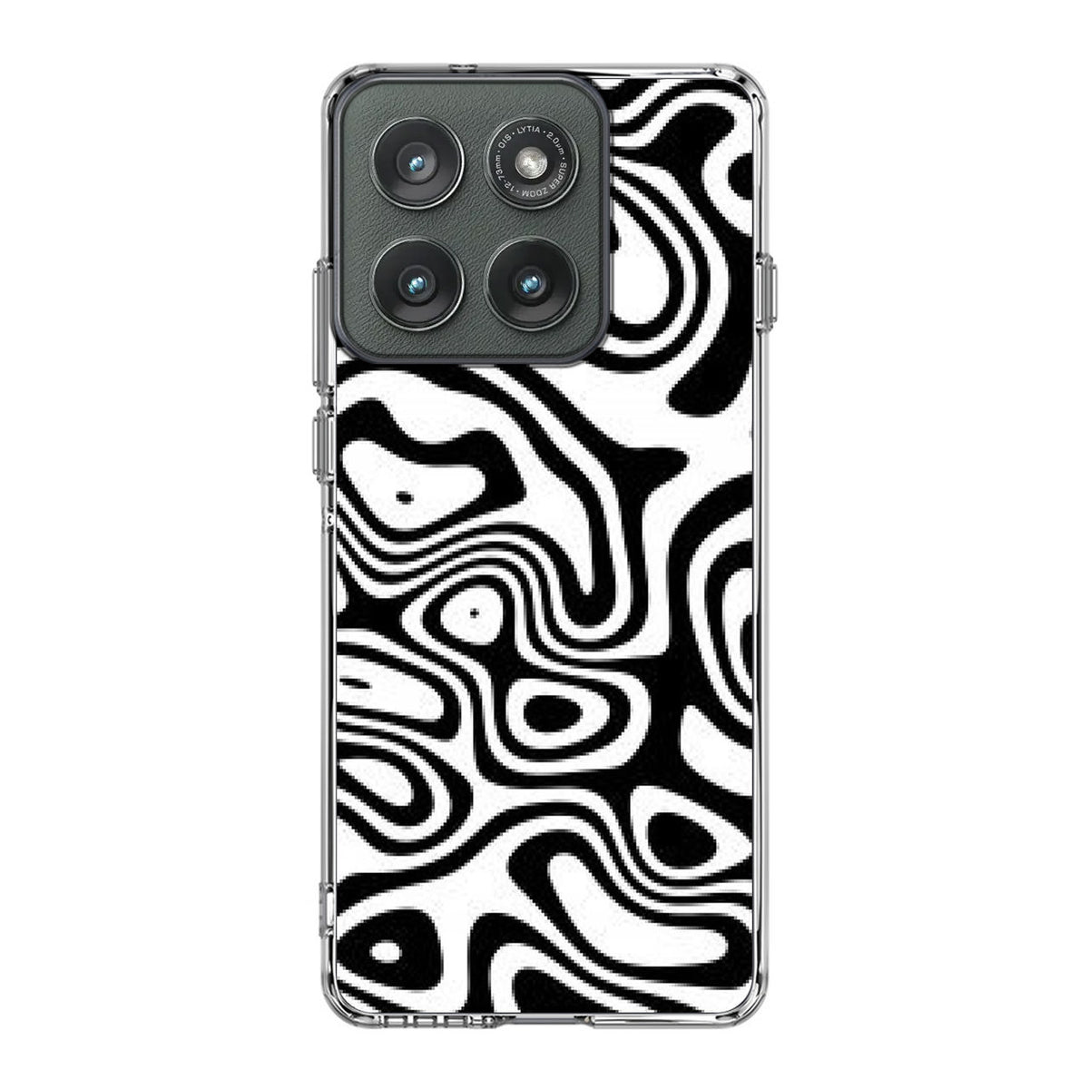 Abstract Black and White Background Motorola Edge 2025 Case