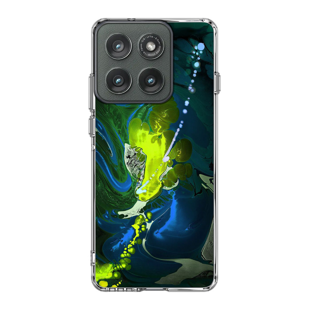 Abstract Green Blue Art Motorola Edge 2025 Case