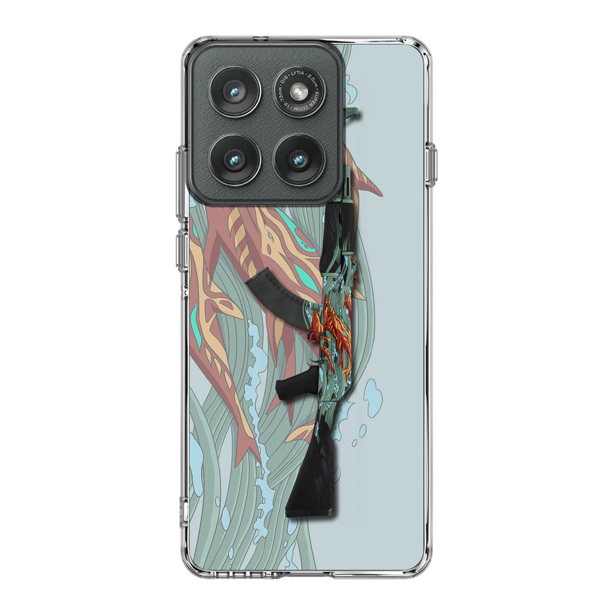 AK-47 Aquamarine Revenge Motorola Edge 2025 Case