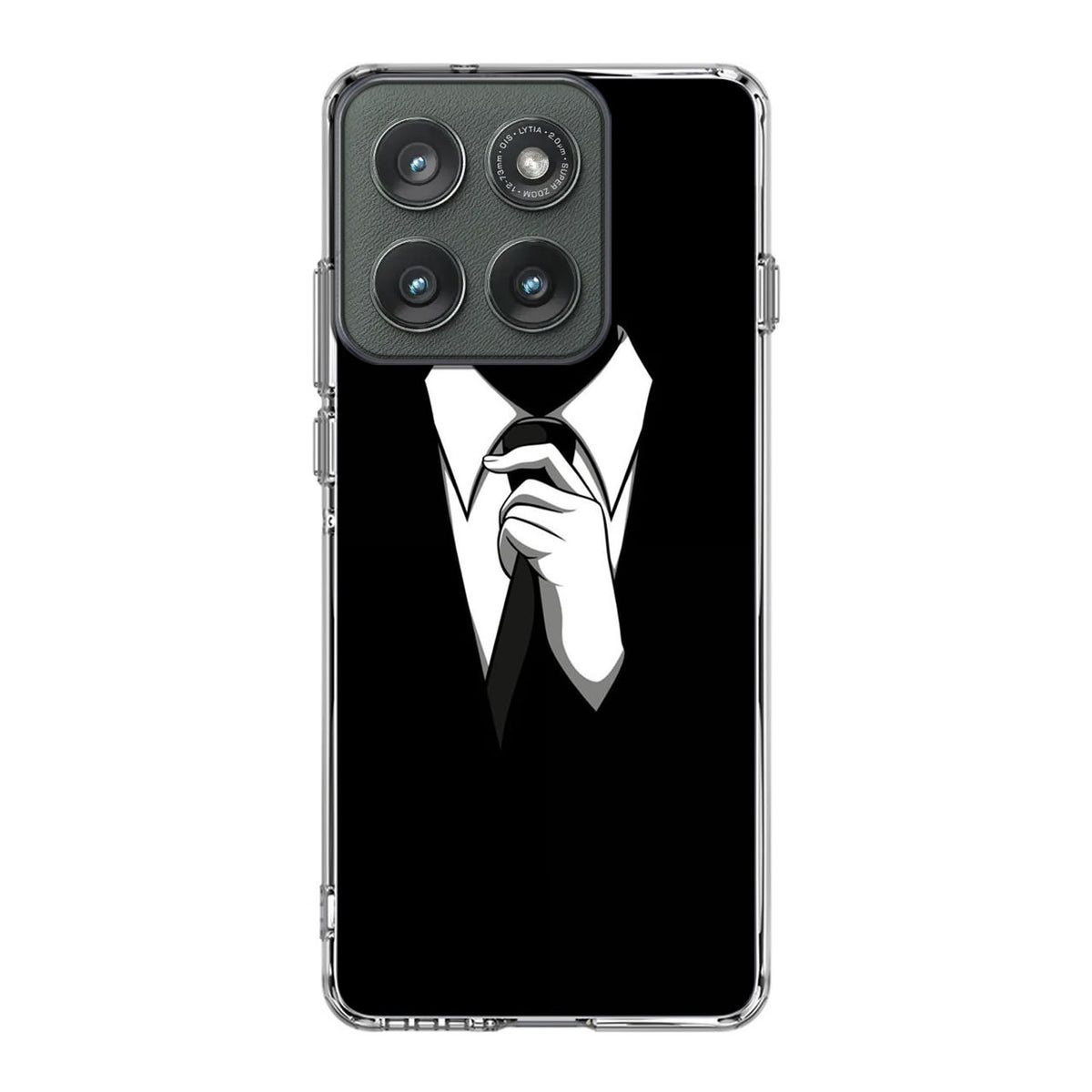 Anonymous Black White Tie Motorola Edge 2025 Case
