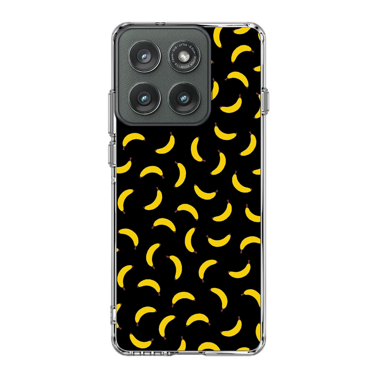 Bananas Fruit Pattern Black Motorola Edge 2025 Case