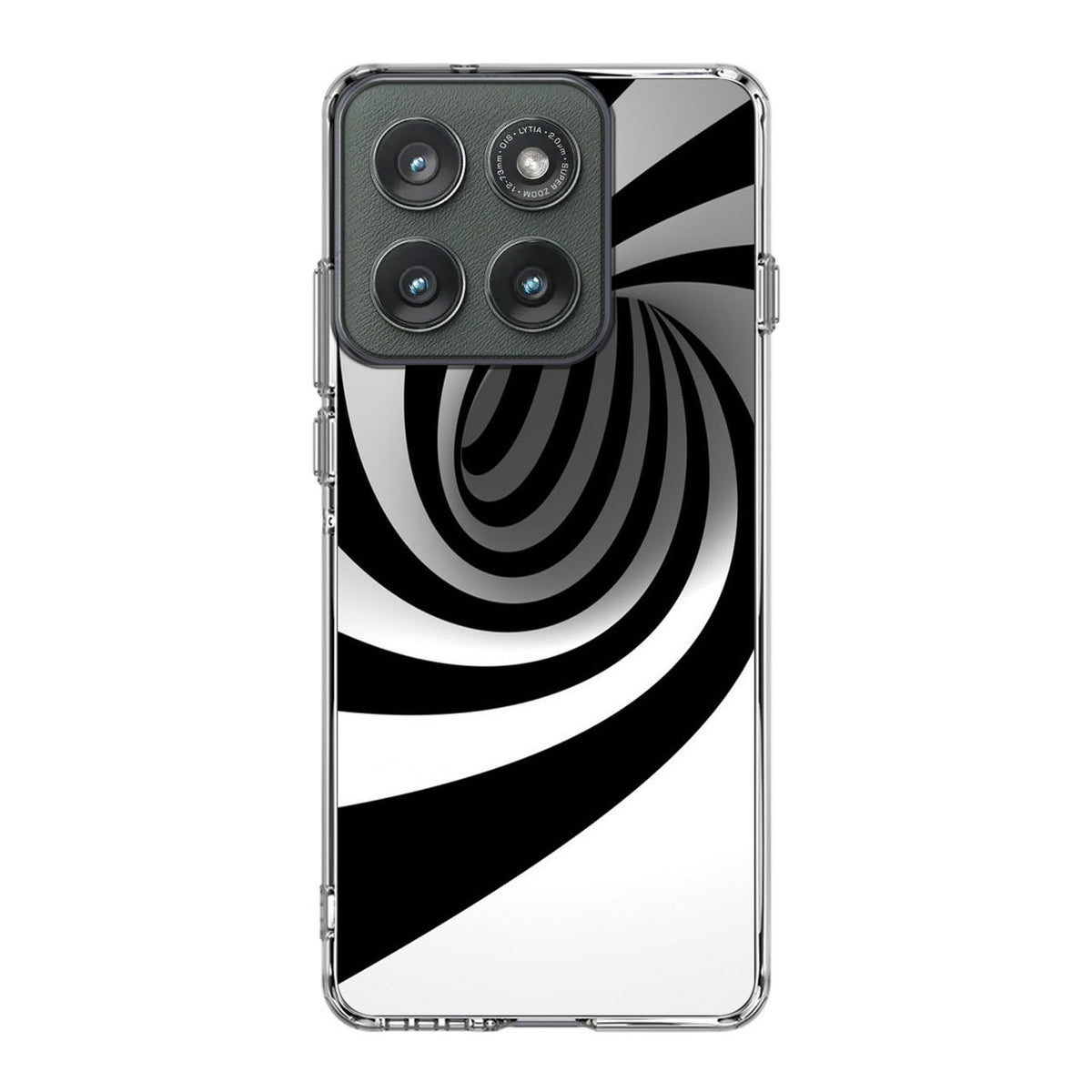 Black and White Twist Motorola Edge 2025 Case