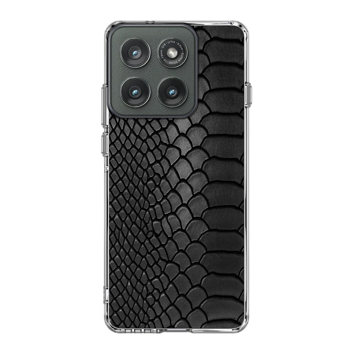 Black Snake Skin Texture Motorola Edge 2025 Case