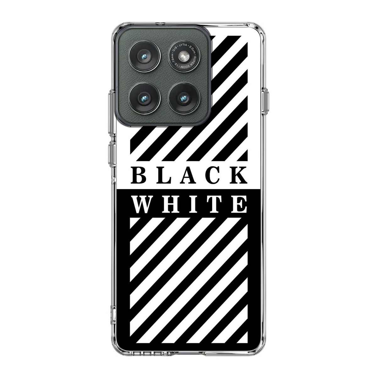 Black White Stripes Motorola Edge 2025 Case