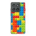 Blocks Rainbow Pattern Motorola Edge 2025 Case
