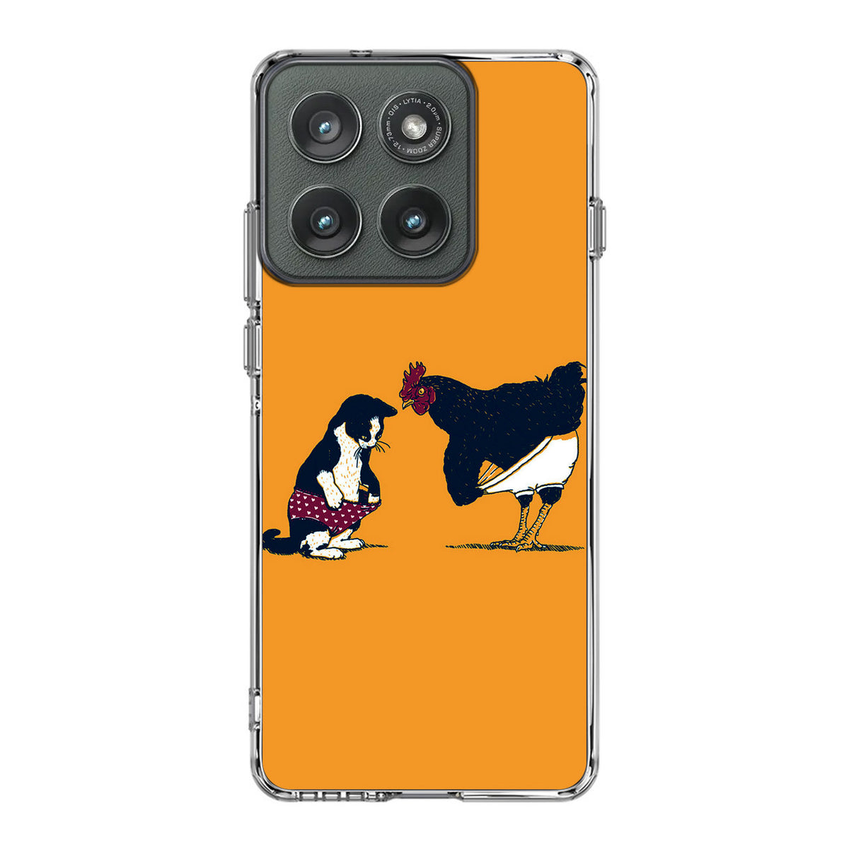 Cat Chicken Yellow Underwear Cute Motorola Edge 2025 Case