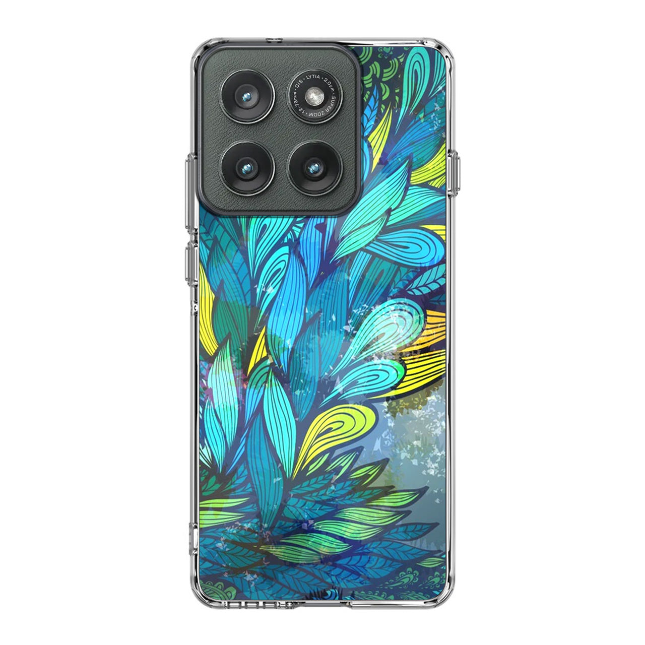Colorful Art in Blue Motorola Edge 2025 Case