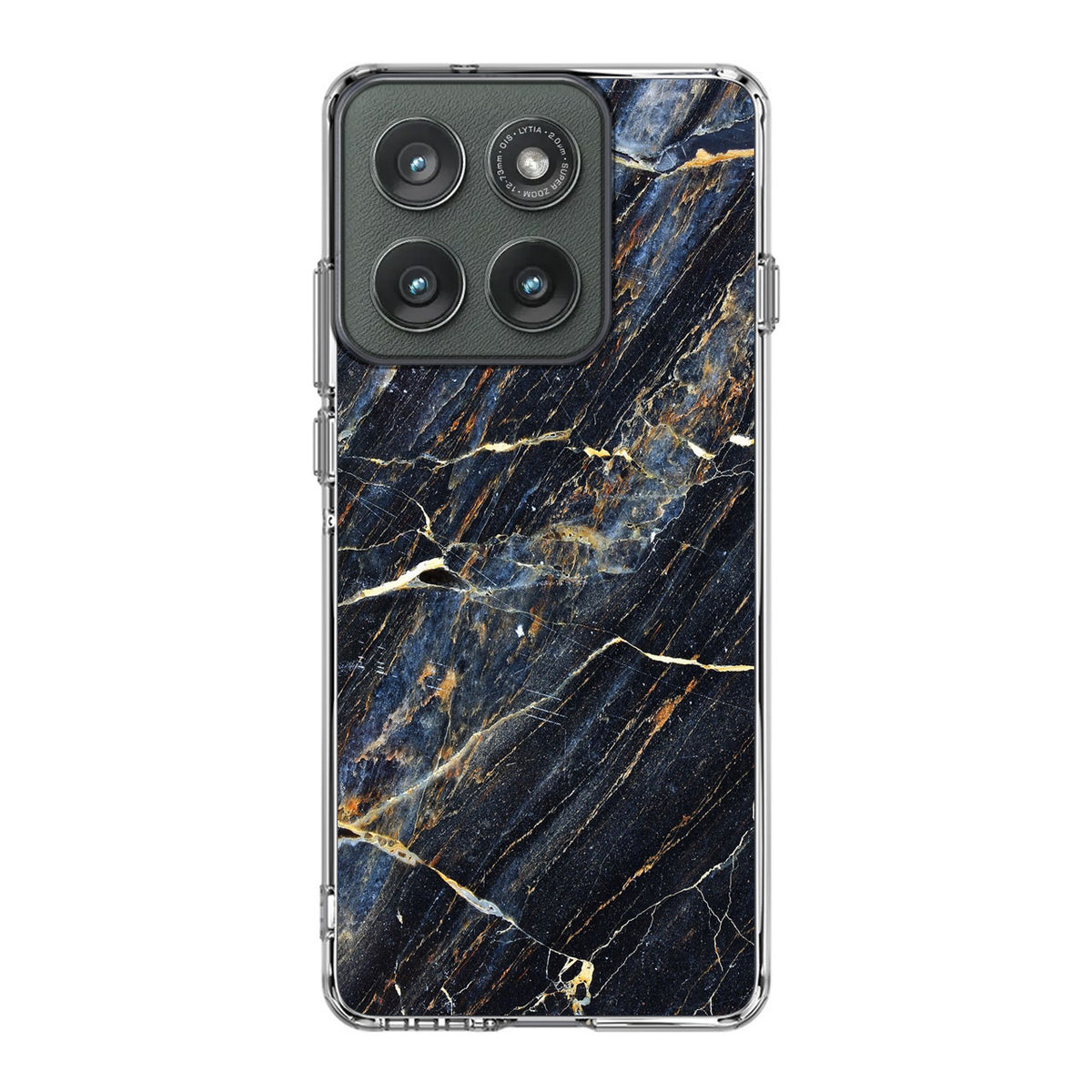 Golden Black Marble Motorola Edge 2025 Case