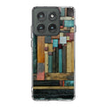 Painted Abstract Wood Sculptures Motorola Edge 2025 Case
