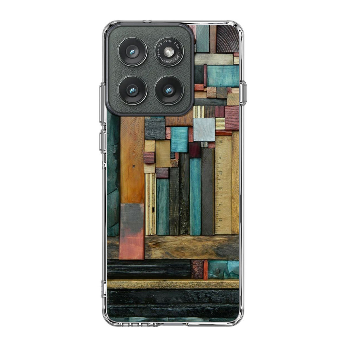Painted Abstract Wood Sculptures Motorola Edge 2025 Case
