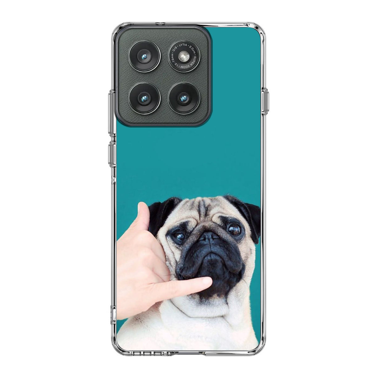 Pug is on the Phone Motorola Edge 2025 Case