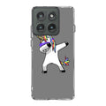 Unicorn Dabbing Grey Motorola Edge 2025 Case
