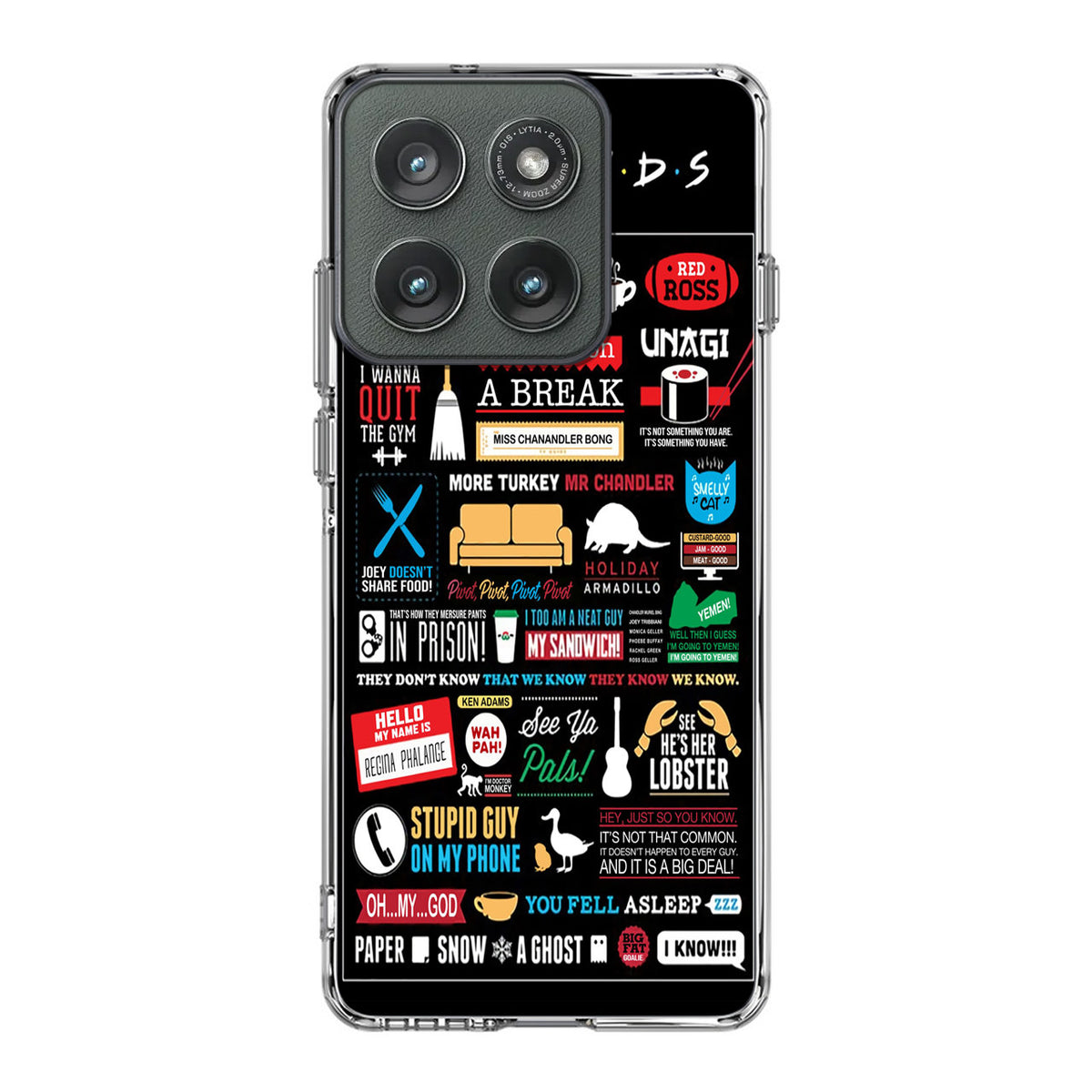 Friends TV Show Quotes Poster Motorola Edge 2025 Case