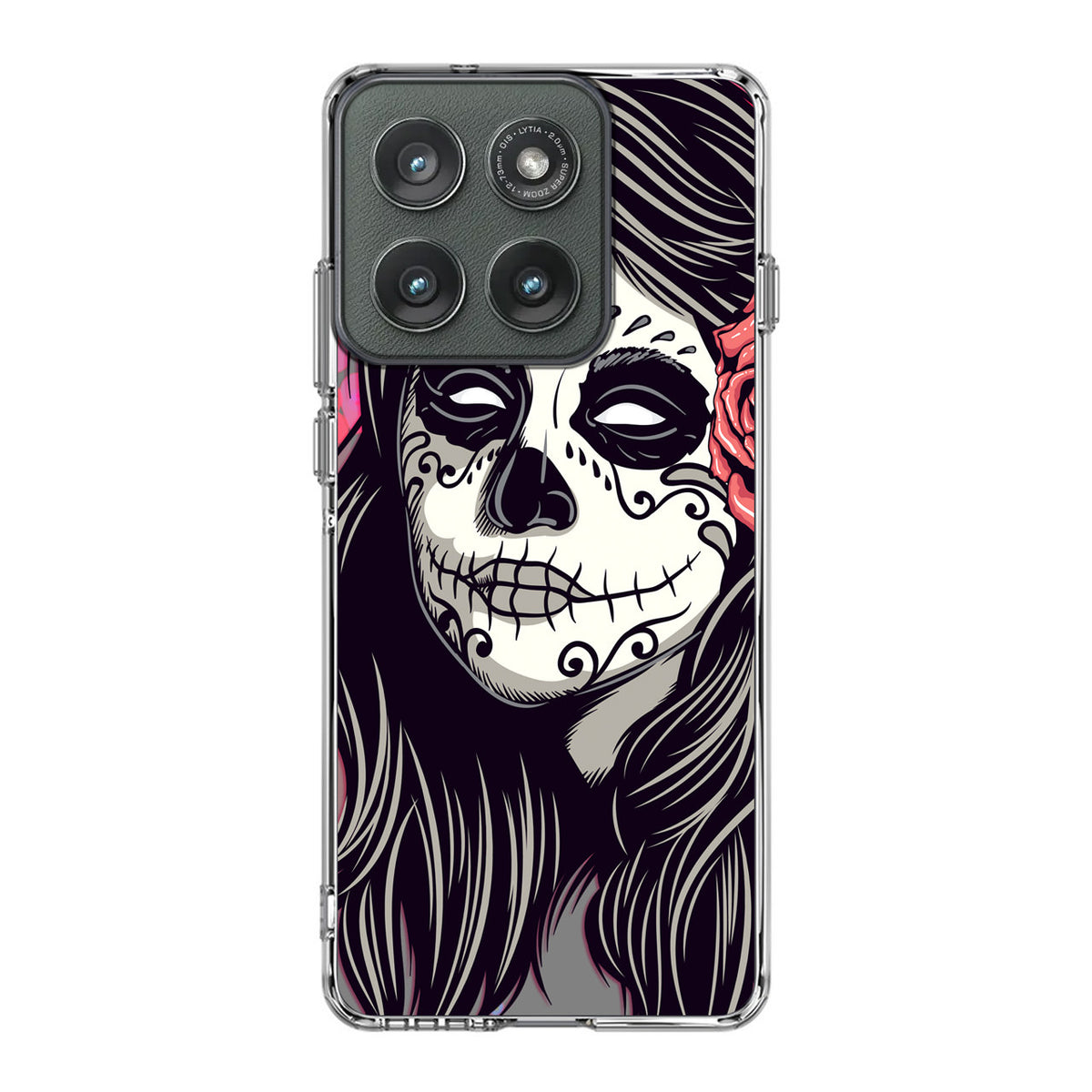 Girl Skull Flower Motorola Edge 2025 Case