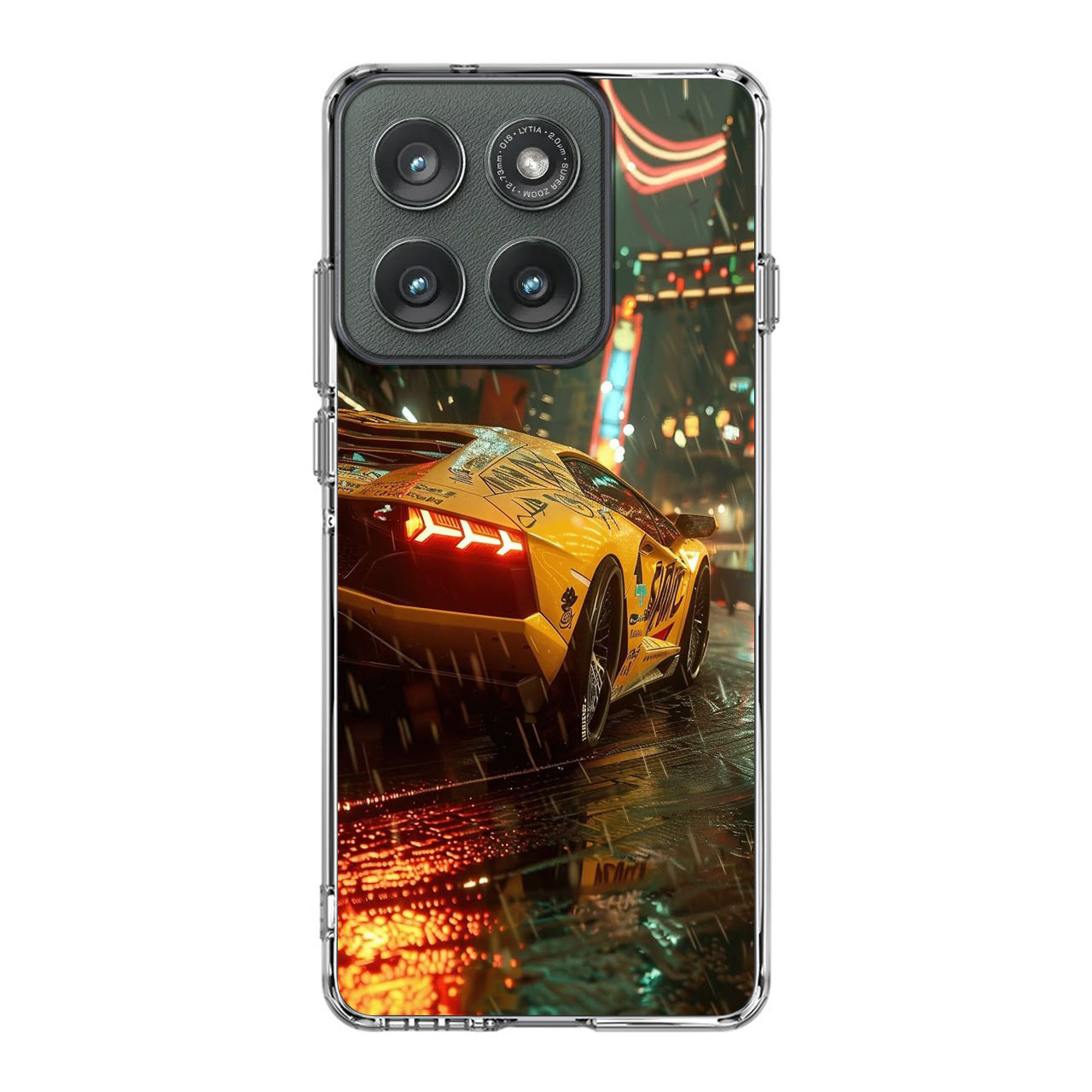Night Drift Thunder Neon Streets Motorola Edge 2025 Case