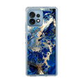 Abstract Golden Blue Paint Art Motorola Edge Plus 2023 Case