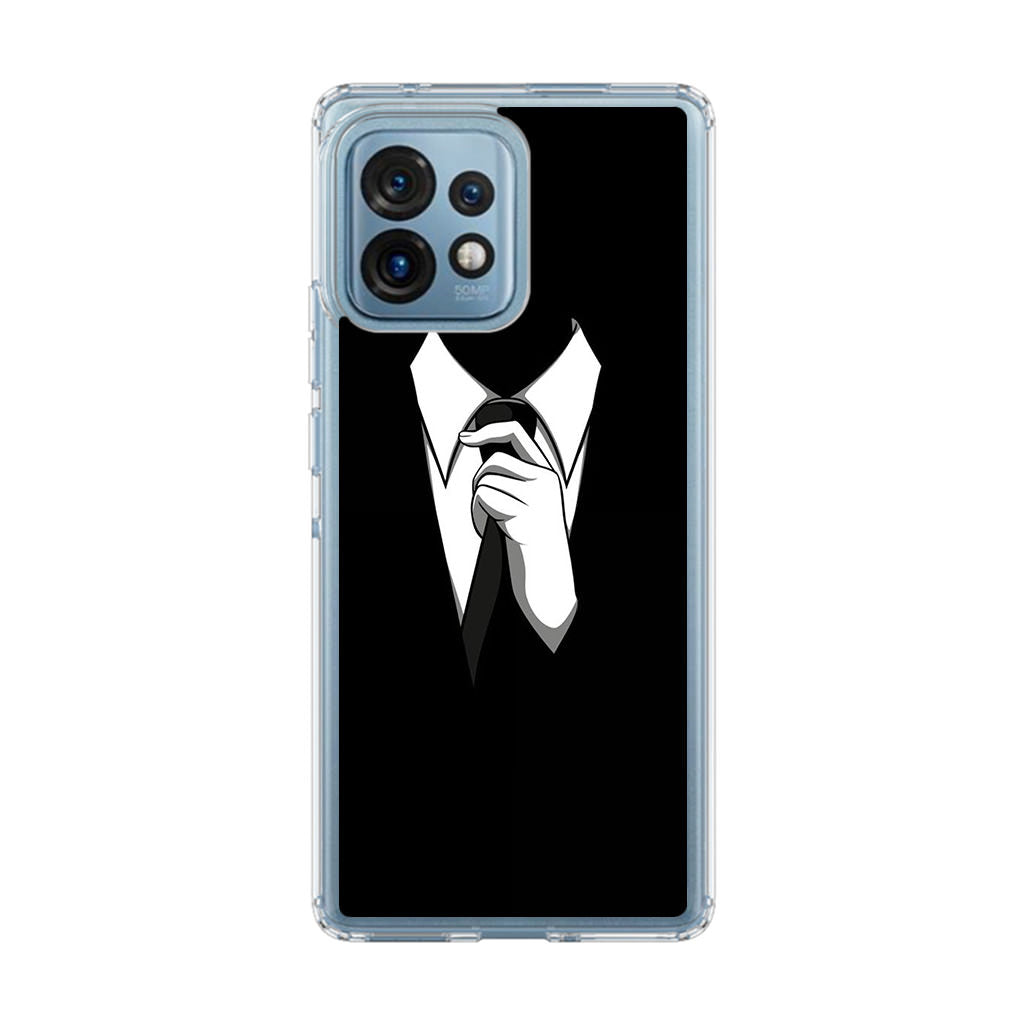 Anonymous Black White Tie Motorola Edge Plus 2023 Case