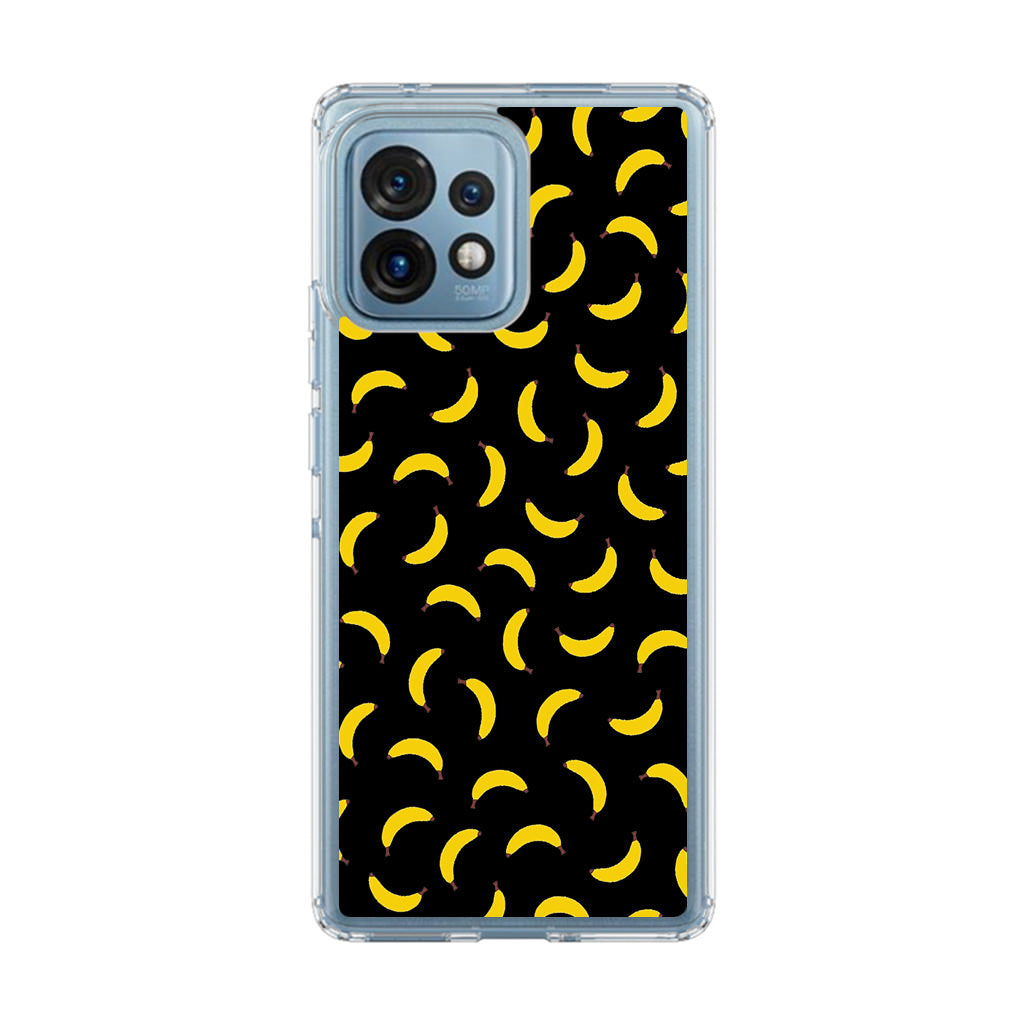 Bananas Fruit Pattern Black Motorola Edge Plus 2023 Case