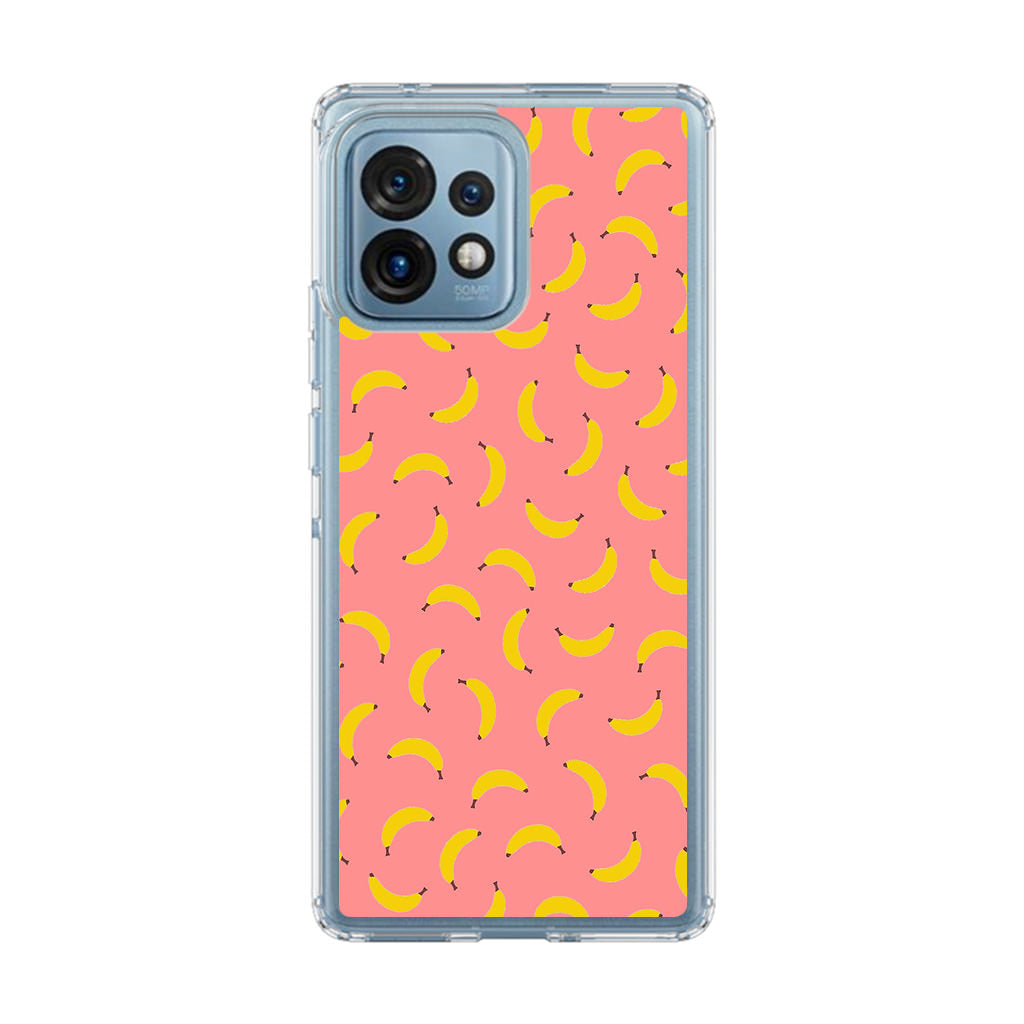 Bananas Fruit Pattern Pink Motorola Edge Plus 2023 Case